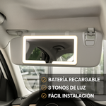 💡 Espejo LED de Maquillaje para Carro – Recargable & de Lujo 💄🚗