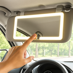 💡 Espejo LED de Maquillaje para Carro – Recargable & de Lujo 💄🚗